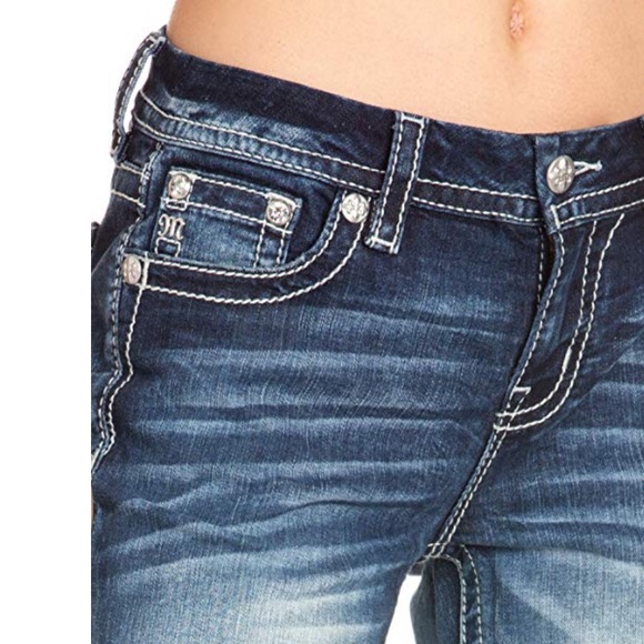 Miss Me Angel Wings Embellished Easy Straight - Picture 2 of 5